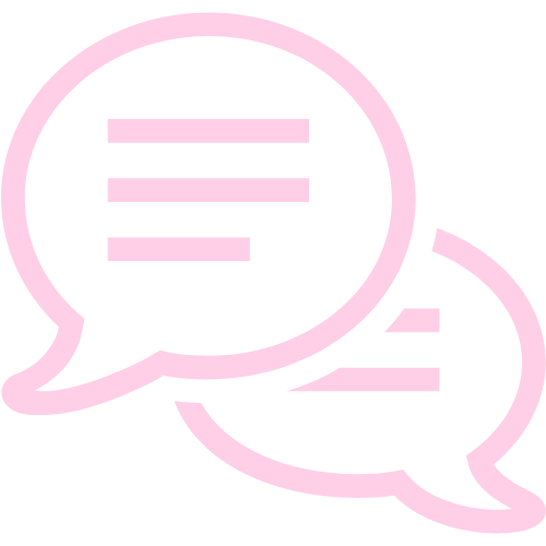 Two speech bubbles
